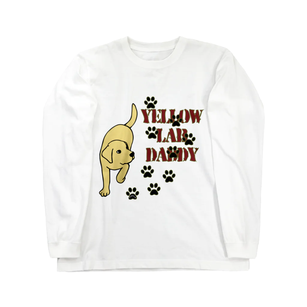 ハッピー・ラブラドールズのYellow Lab Daddy　イエローラブラドール Long Sleeve T-Shirt