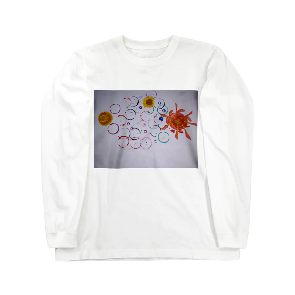 tomozou15の夏の月と太陽☀️ ロングスリーブTシャツ