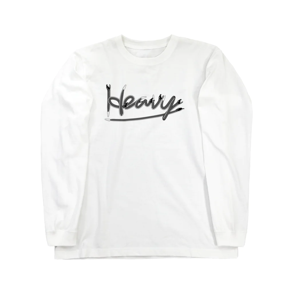 イラスト MONYAAT の蛇でHEAVY　 ロングスリーブTシャツ