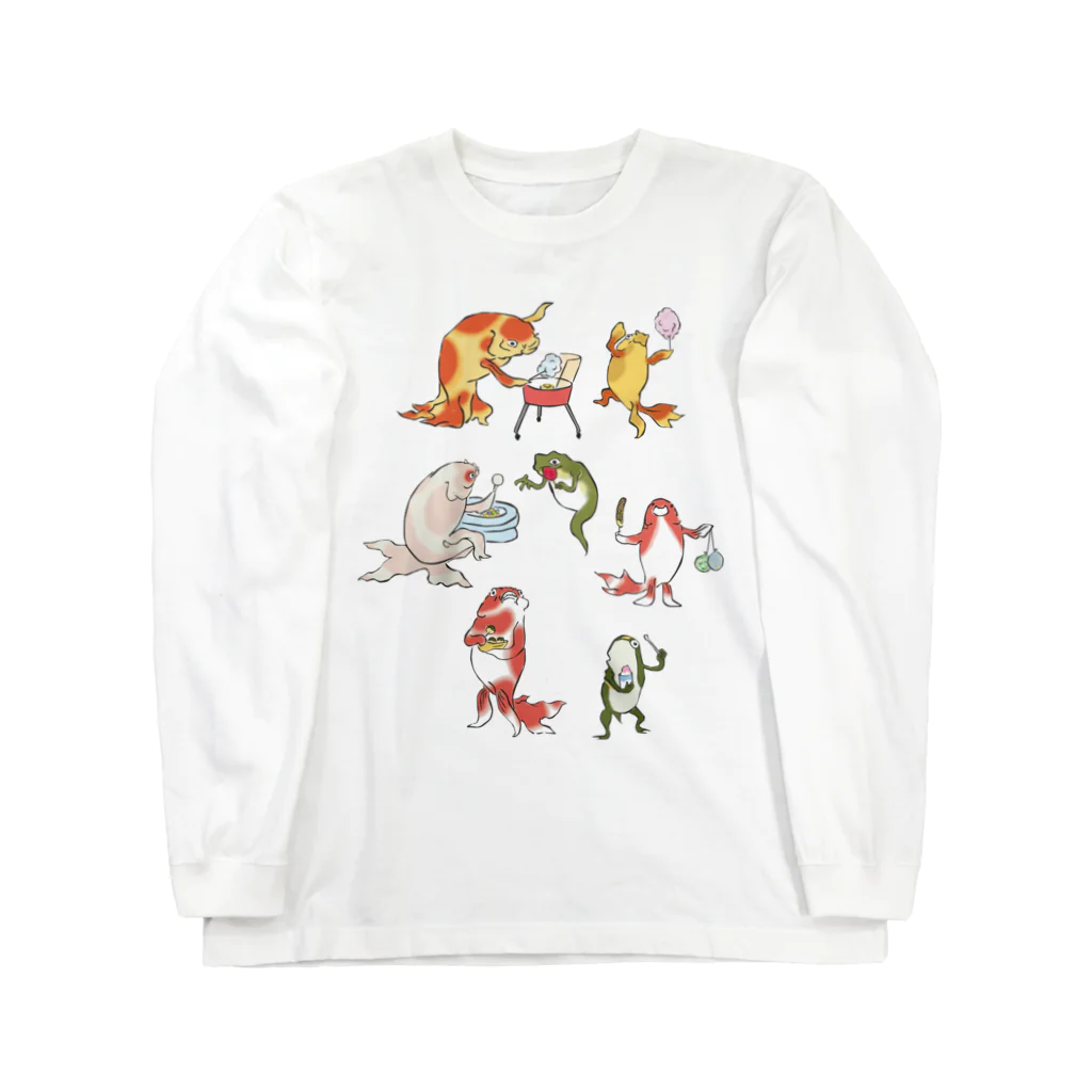 HOUSOの金魚づくし現代版　OMATSURI Long Sleeve T-Shirt