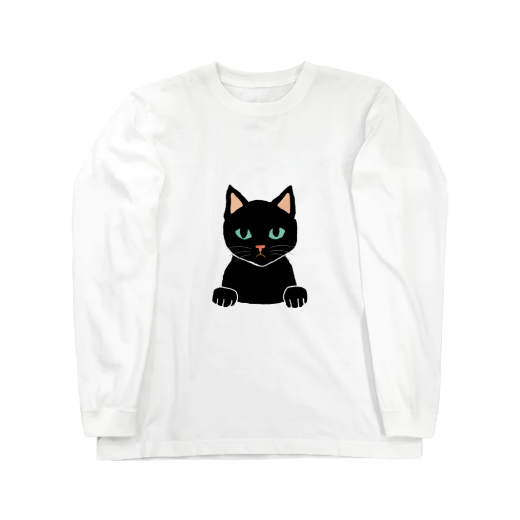 monyomonyo13のくろねこちゃん ロングスリーブTシャツ