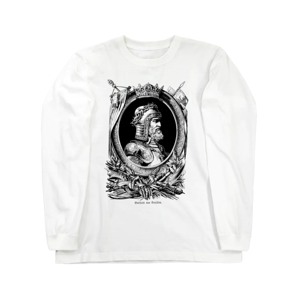 Nursery Rhymes  【アンティークデザインショップ】のGottfried von Bouillon ゴドフロワ・ド・ブイヨン Long Sleeve T-Shirt