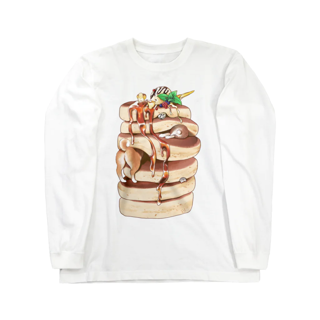 透月糖花のおしりパンケーキ ロングスリーブTシャツ