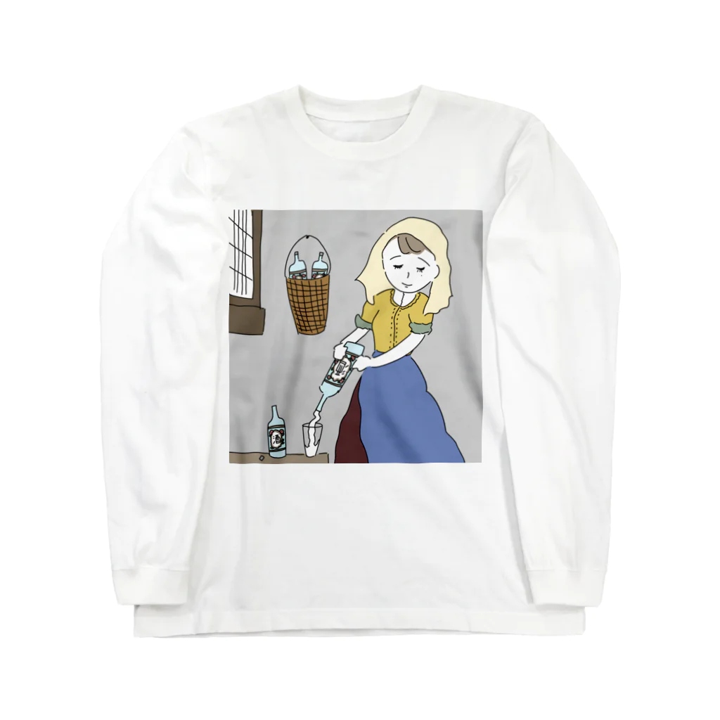 マツナガの焼酎を注ぐ女 Long Sleeve T-Shirt