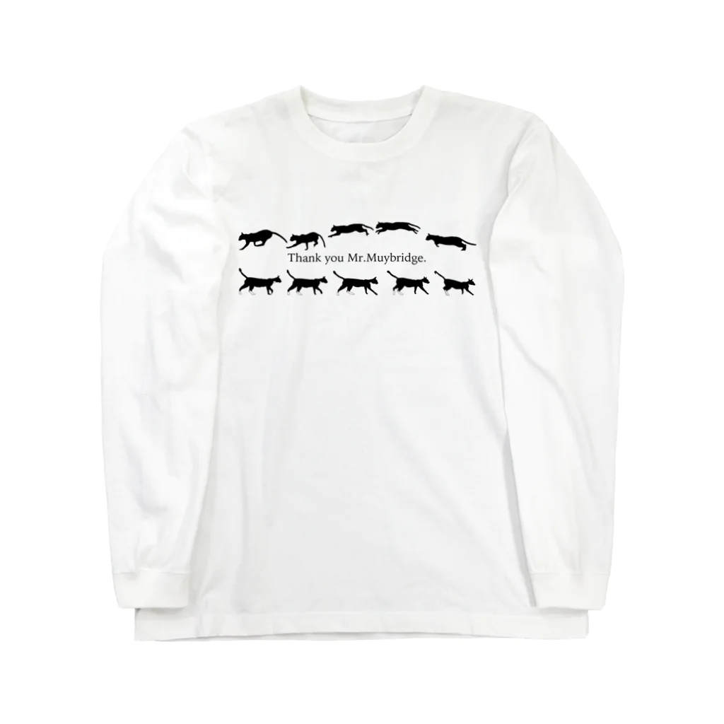 qplus9のmuybridge cats Long Sleeve T-Shirt