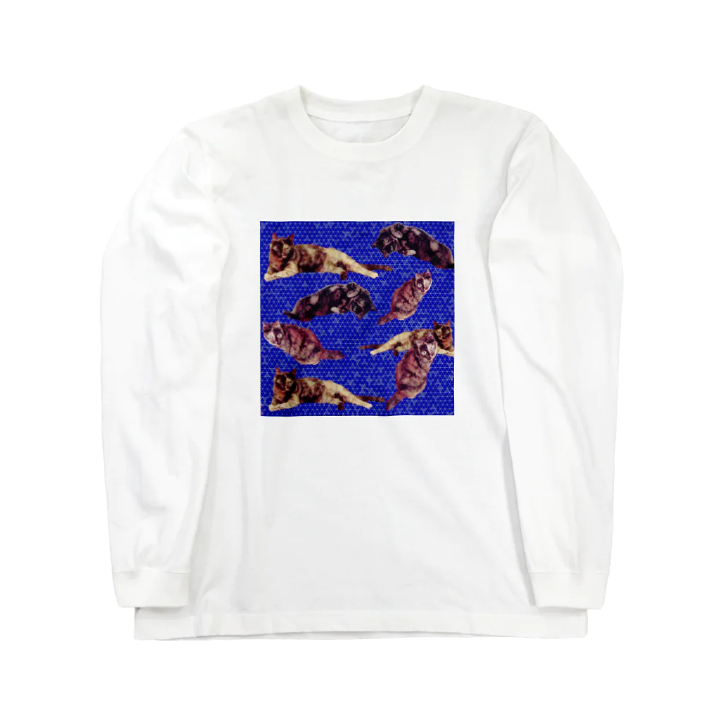 水彩屋のサビ猫で虎柄 Long Sleeve T-Shirt