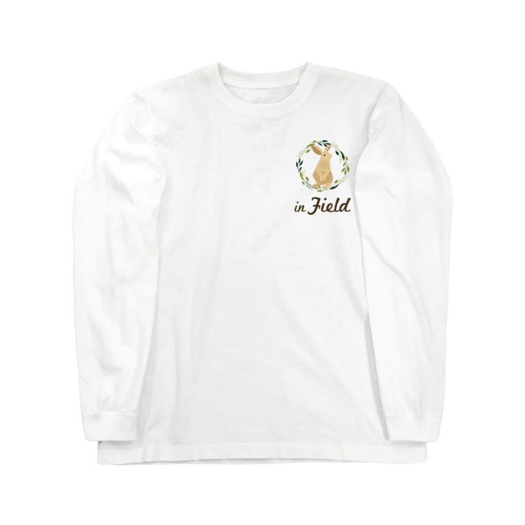 ウサギダイスキのin Field ロゴ ロングスリーブTシャツ