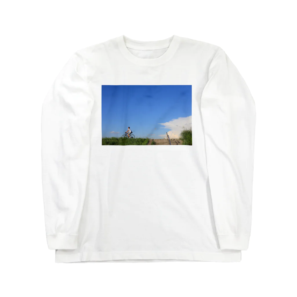 photo-kiokuの青空 ロングスリーブTシャツ