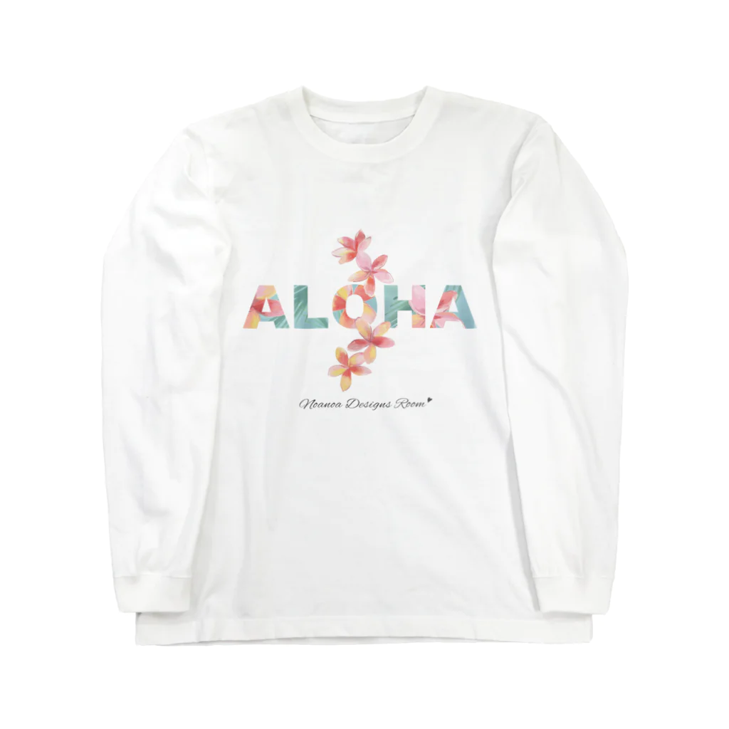 Noa Noa Art ＆ DesignのALOHA ＊ プルメリア ロングスリーブTシャツ