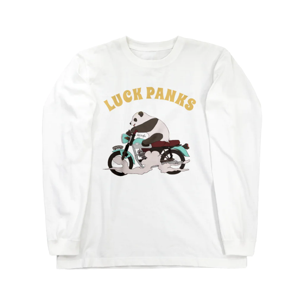 ラックパンクスのバイク乗りのパンダ ロングスリーブTシャツ