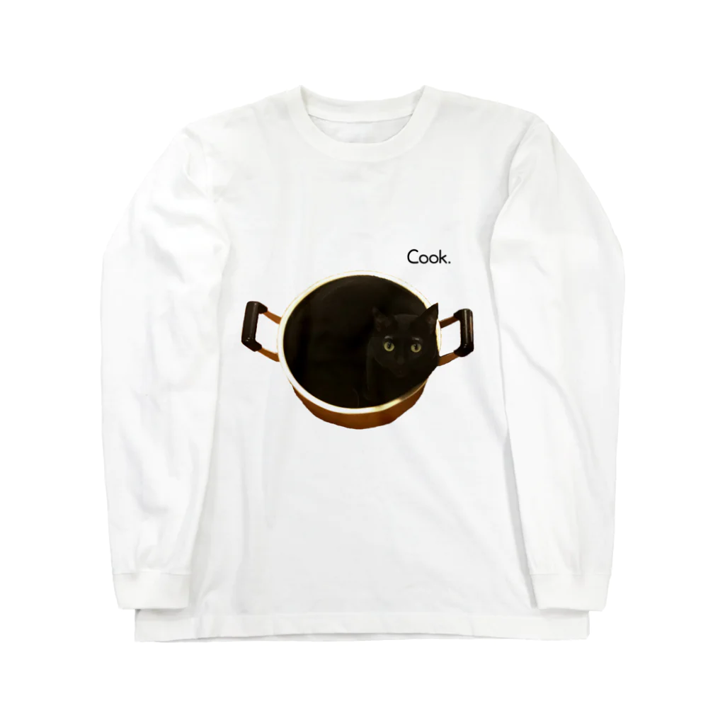 猫カフェ ぶぅたんグッズショップのクク鍋 Long Sleeve T-Shirt