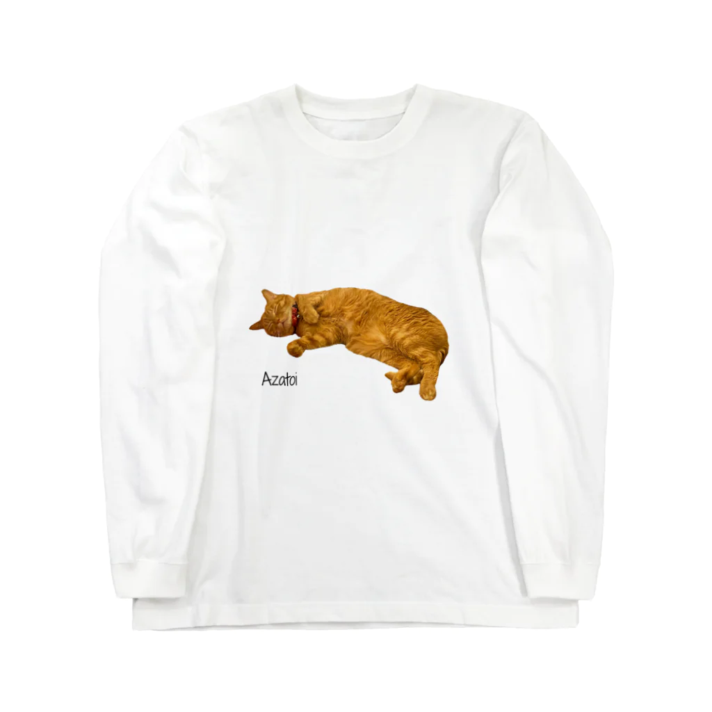 猫カフェ ぶぅたんグッズショップのあざといタビくん ロングスリーブTシャツ