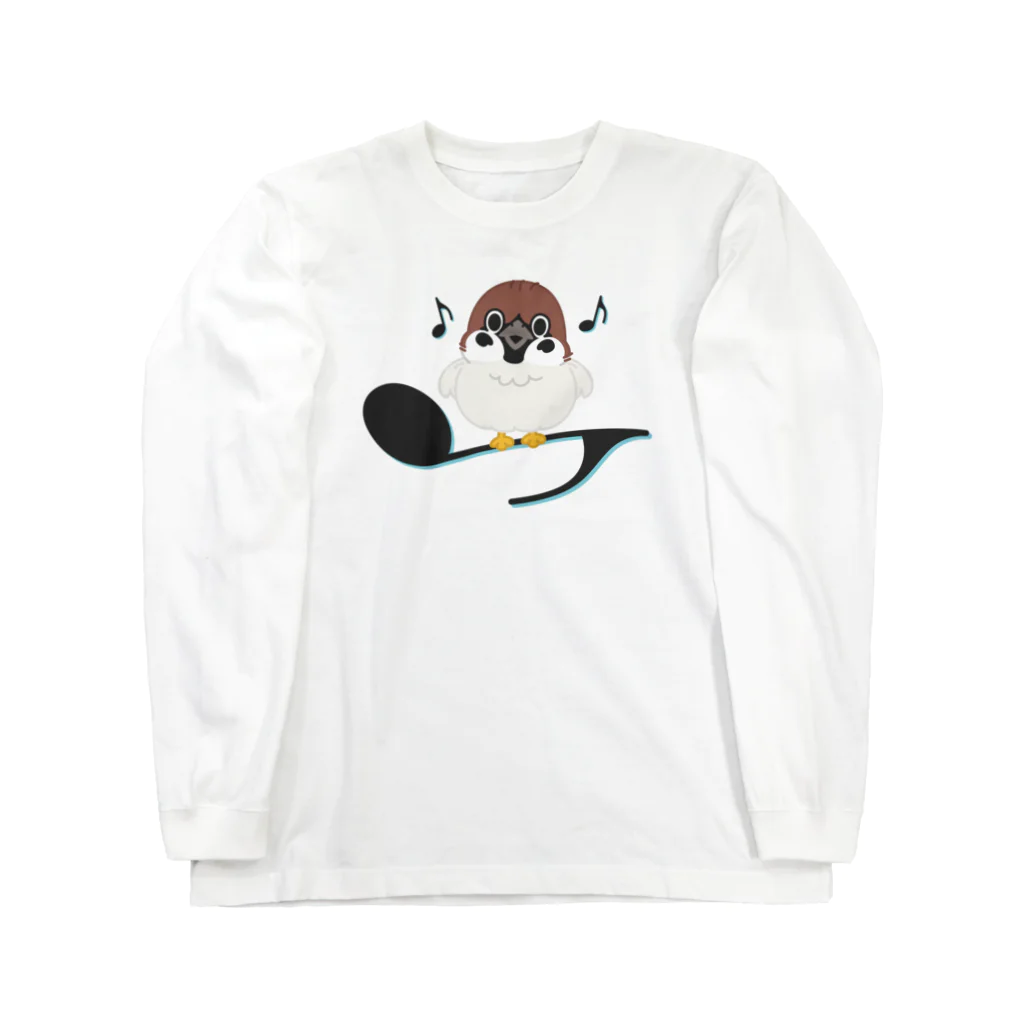 イラスト MONYAAT のスズメがちゅん B-L Long Sleeve T-Shirt