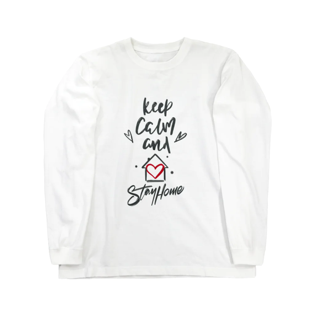 シェアメディカルブランドショップのKeep Calm and Stay Home Long Sleeve T-Shirt