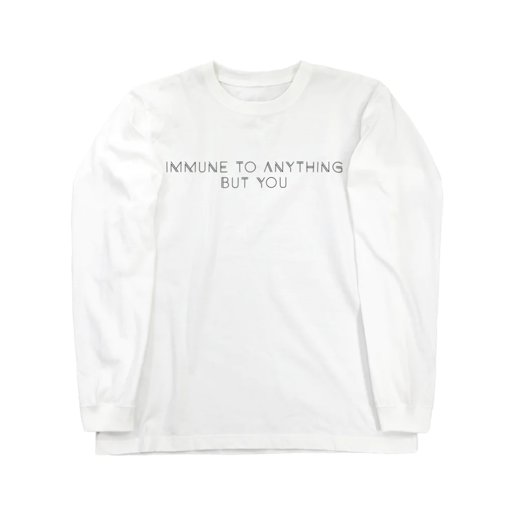 mincora.のIMMUNE TO ANYTHING BUT YOU - black ver. - Long Sleeve T-Shirt