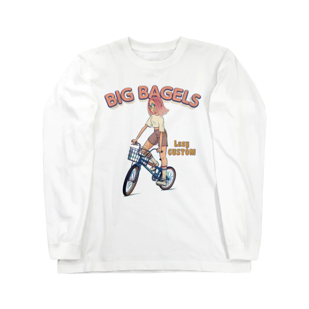 nidan-illustrationの"big bagels" ロングスリーブTシャツ