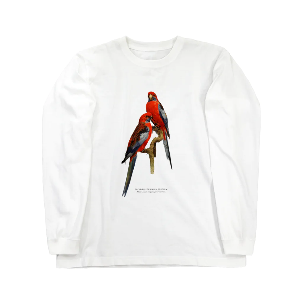 mincora.のアカクサインコ Platycercus elegans Long Sleeve T-Shirt