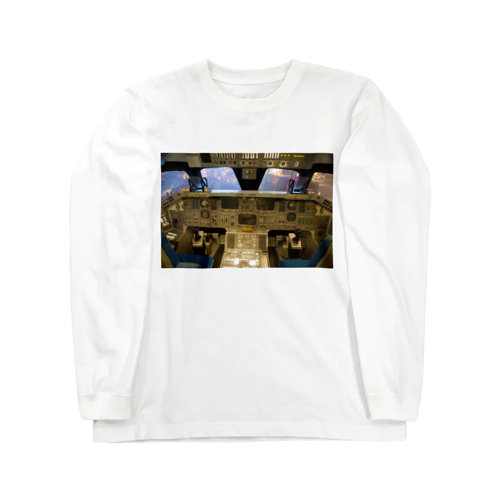 AAAstarsのスペースシャトル　コクピット Long Sleeve T-Shirt