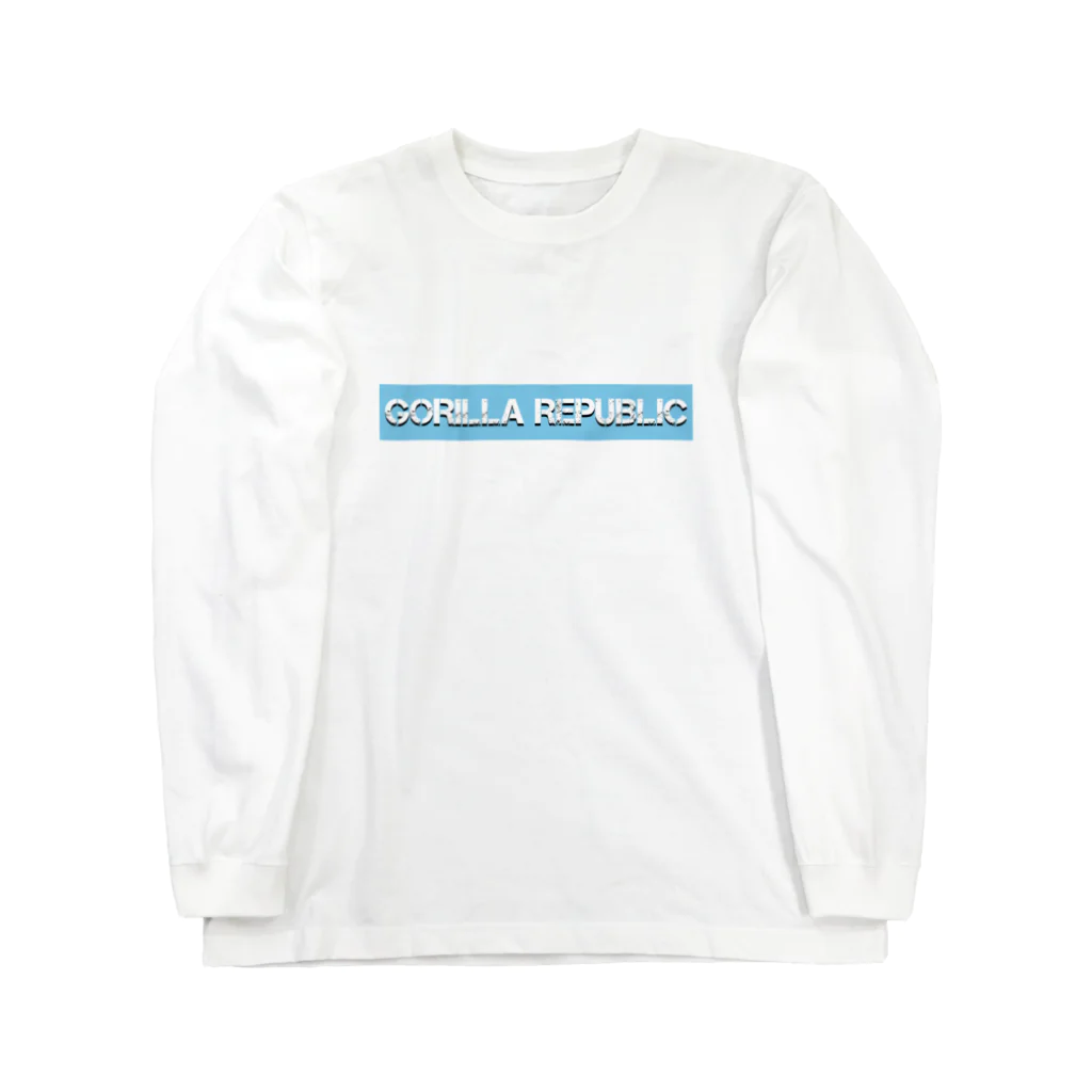 ゴリラ共和国 グッズショップのボックスロゴ① 日向坂カラーver. Long Sleeve T-Shirt