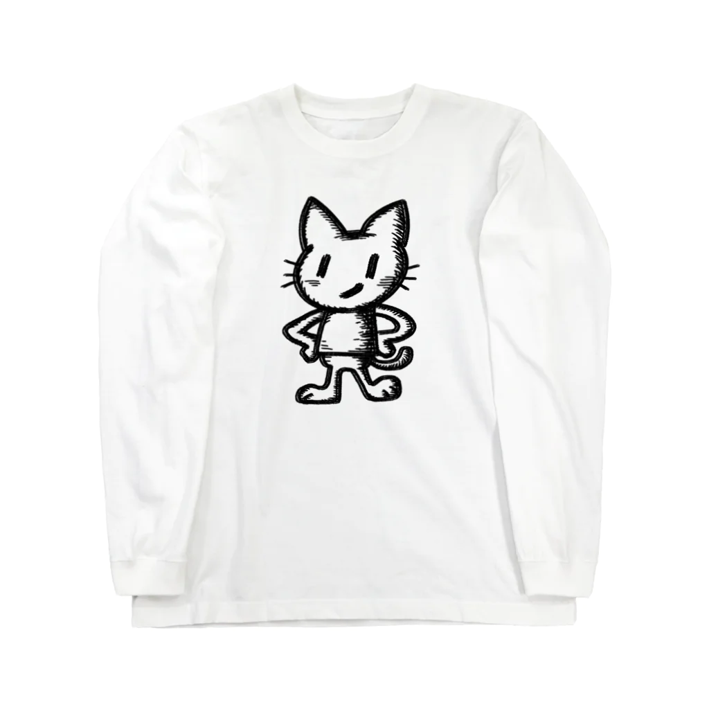 yuccoloのドヤ顔ねこ ロングスリーブTシャツ