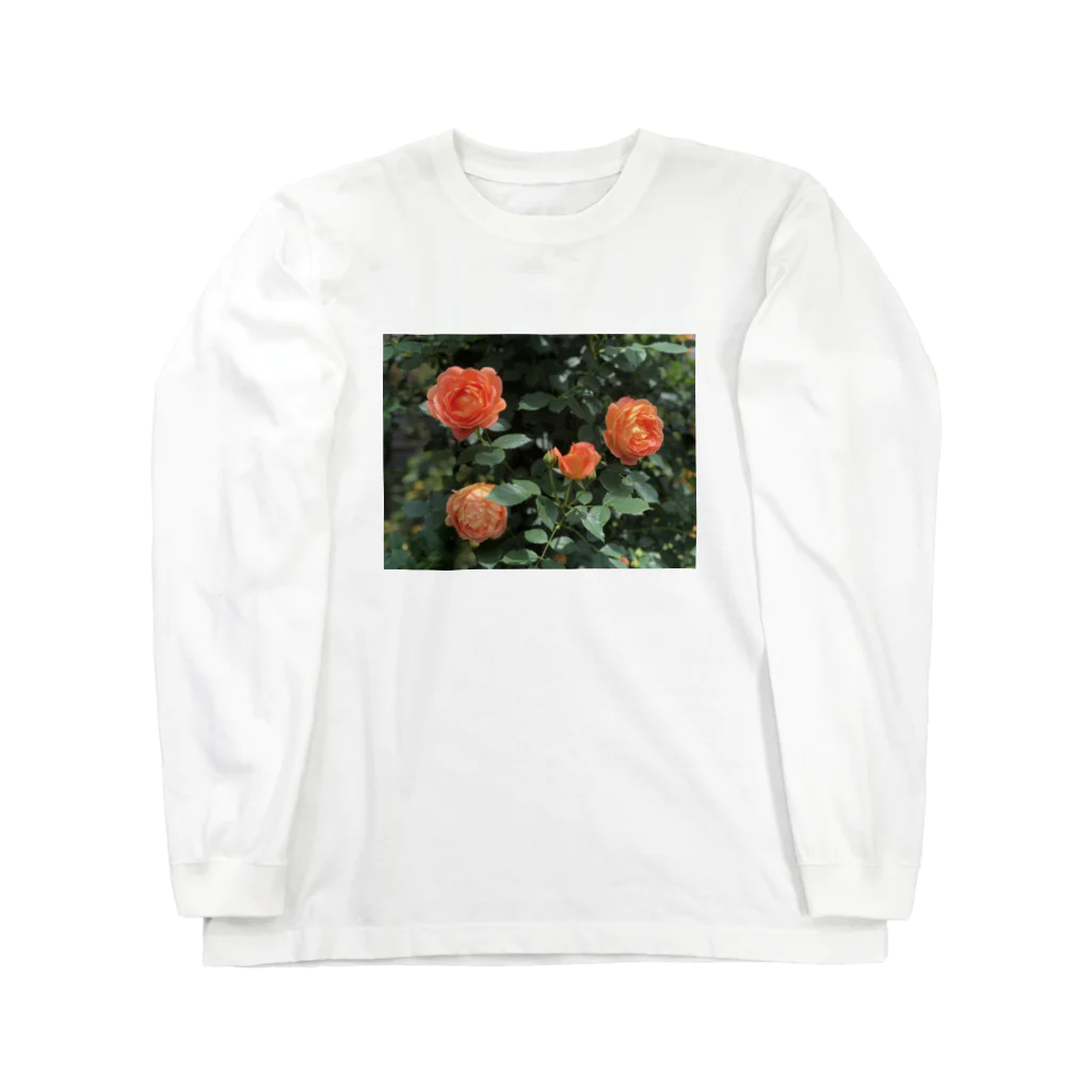 amekoamenokoのflower ロングスリーブTシャツ