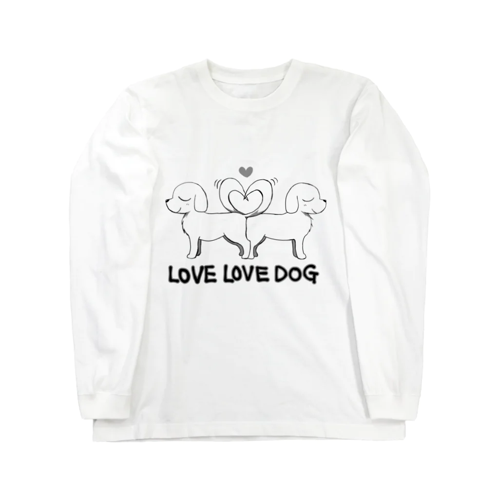 きょううんRRR・SUZURI支店のLOVE LOVE DOG Long Sleeve T-Shirt