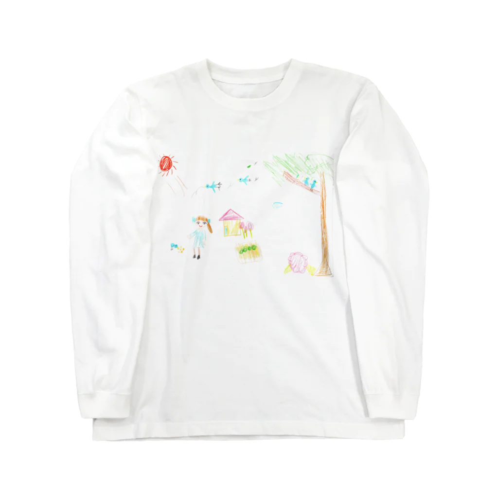 primurascoticaの青い鳥のいる風景 ロングスリーブTシャツ