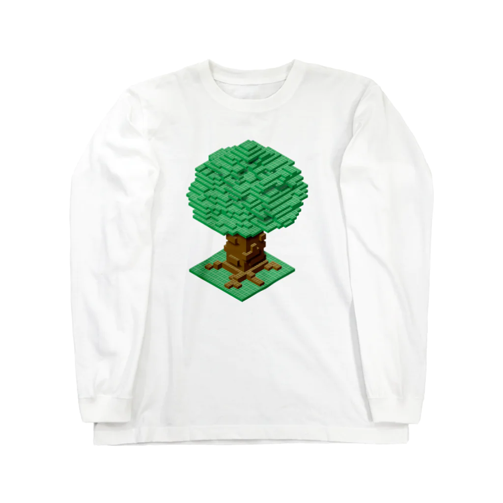 Mille-Feuille(ミルフィーユ）ファッション館のこの木なんの木ブロックの木 Long Sleeve T-Shirt