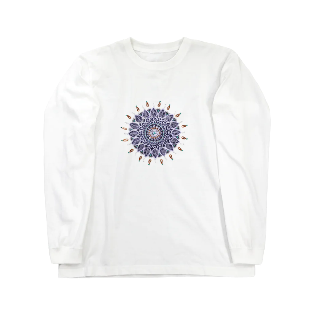 ネルネルテルネのアラベスク刺繡 ✸ ホワイト ロングスリーブTシャツ