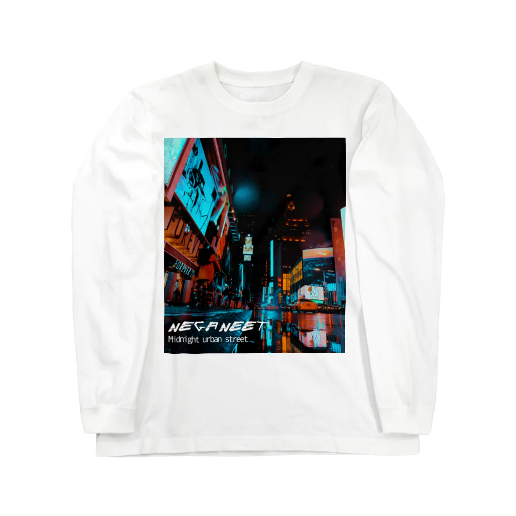 homofuturusのMidnight urban street ロングスリーブTシャツ