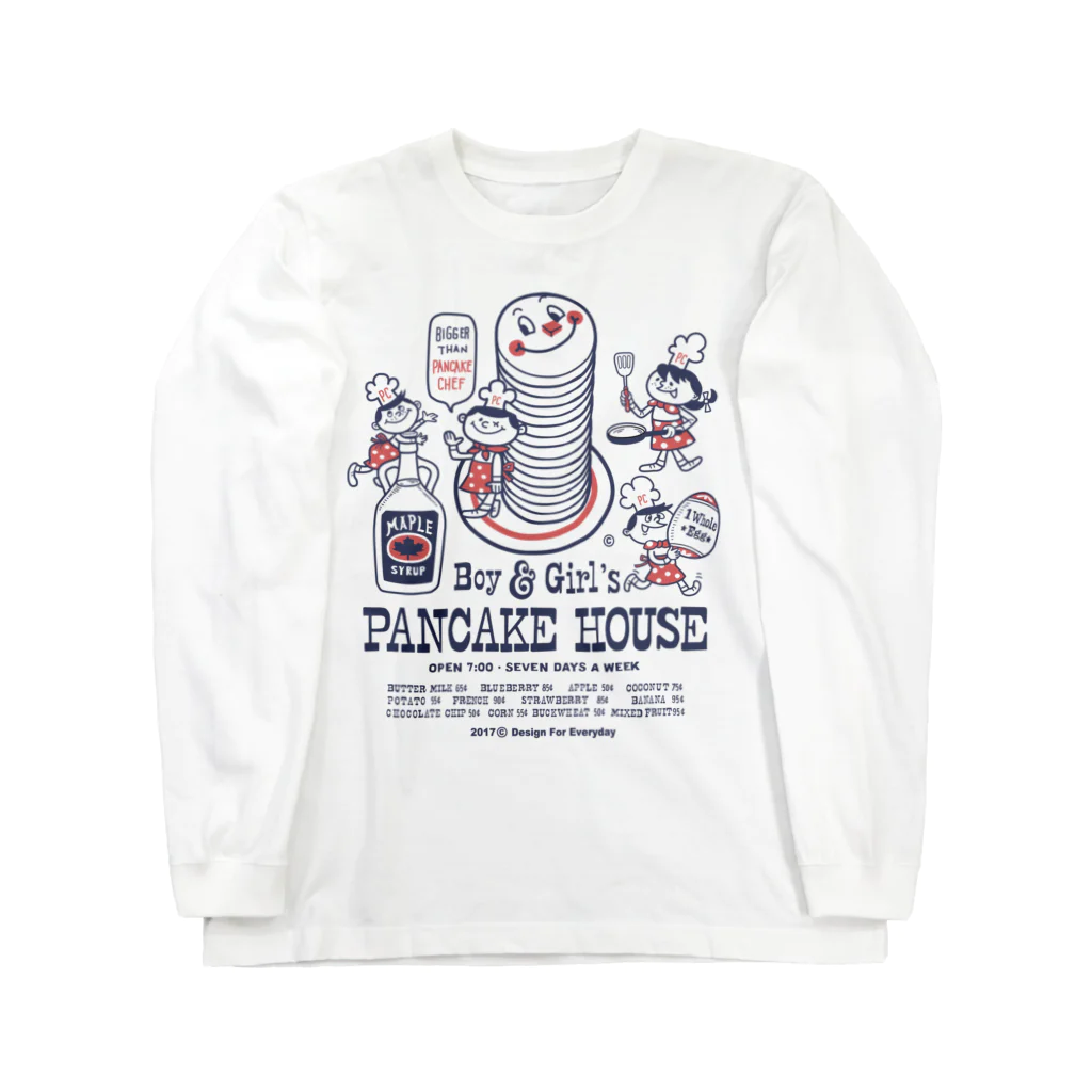 Design For EverydayのBoy&Girl'sパンケーキハウス ロングスリーブTシャツ