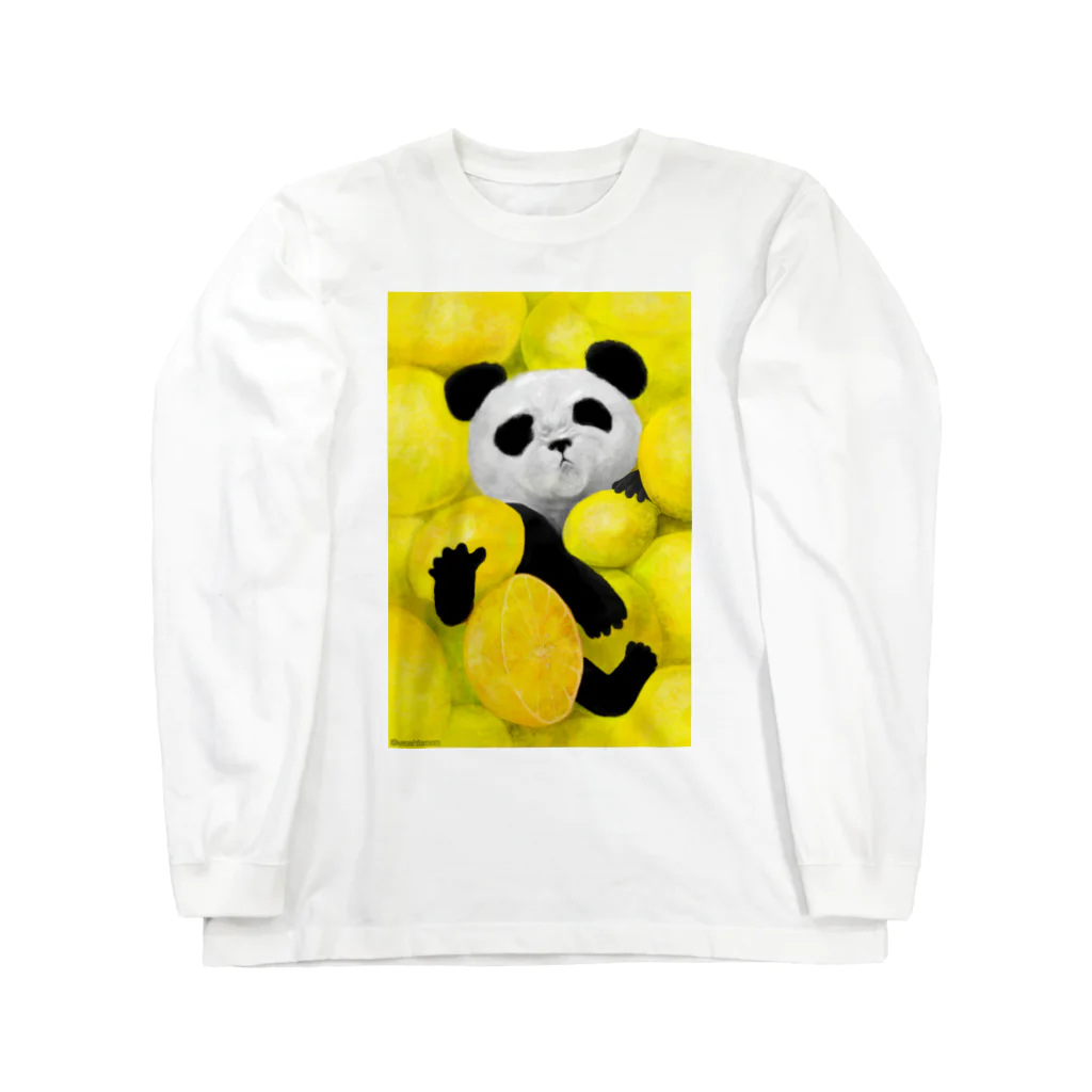 Washiemon and Ai-chan's ShopのPANDA No.3 ロングスリーブTシャツ