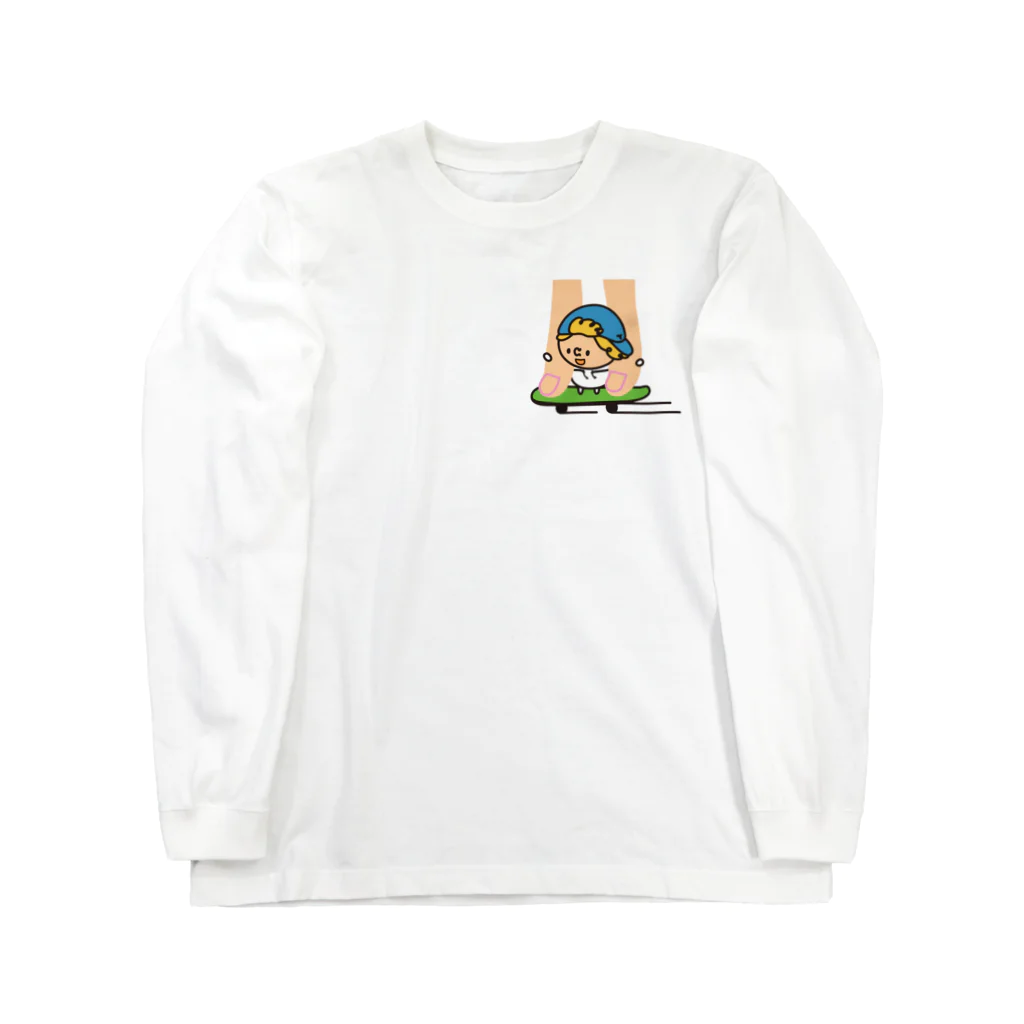 つぶっちーズのスケボーつぶっちと人。 Long Sleeve T-Shirt