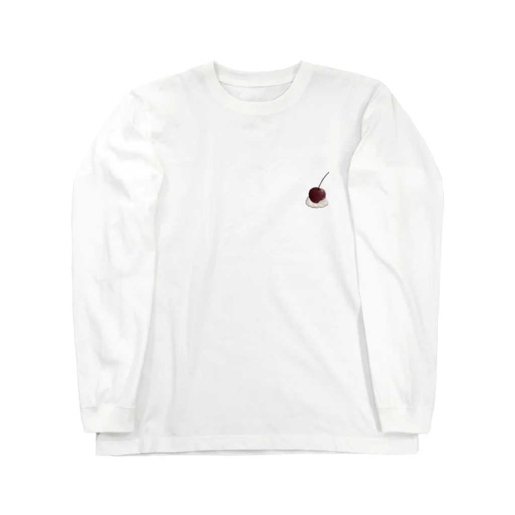 コンポタのシンプルさくらんぼクリーム Long Sleeve T-Shirt