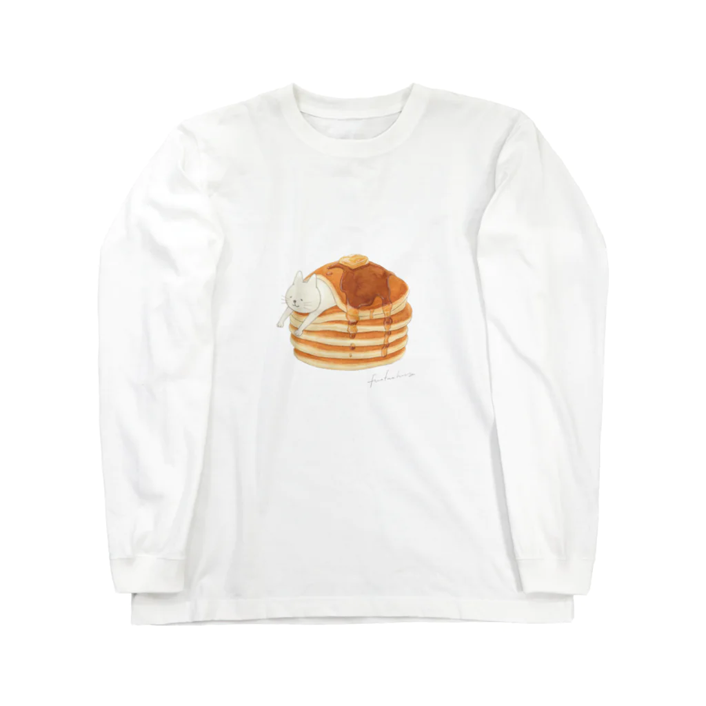 FWAFWA house+のネコぱんとパンケーキ ロングスリーブTシャツ