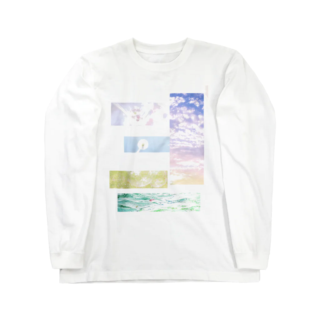 蛍石のブロック Long Sleeve T-Shirt