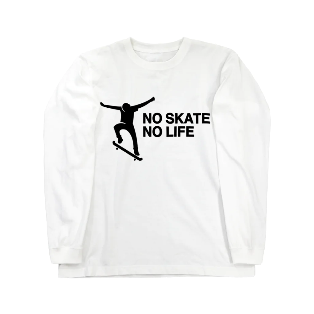 DRIPPEDのNO SKATE NO LIFE 黒ロゴ ロングスリーブTシャツ