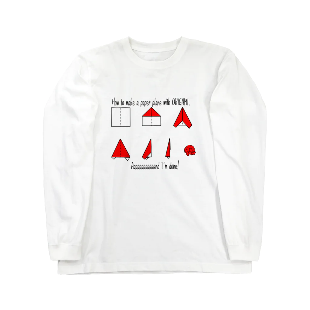 Coi_Galleryの最後で諦める折り紙 Long Sleeve T-Shirt