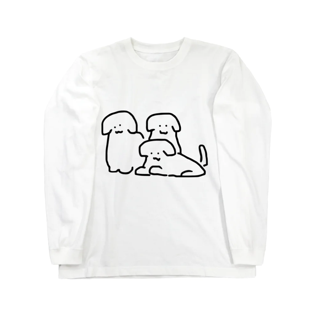 とってもかわいいショップの3匹のいぬ Long Sleeve T-Shirt