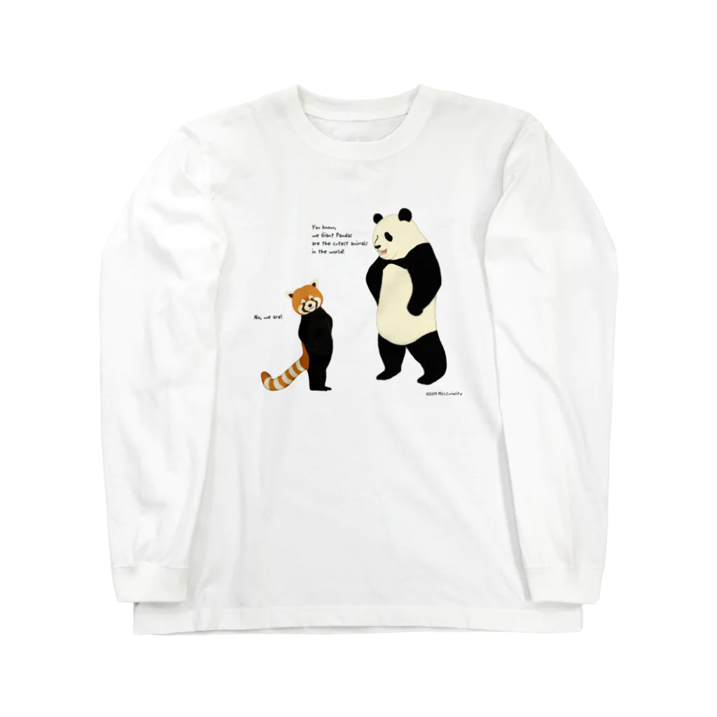 MissCuriosityのパンダとレッサーパンダ Long Sleeve T-Shirt