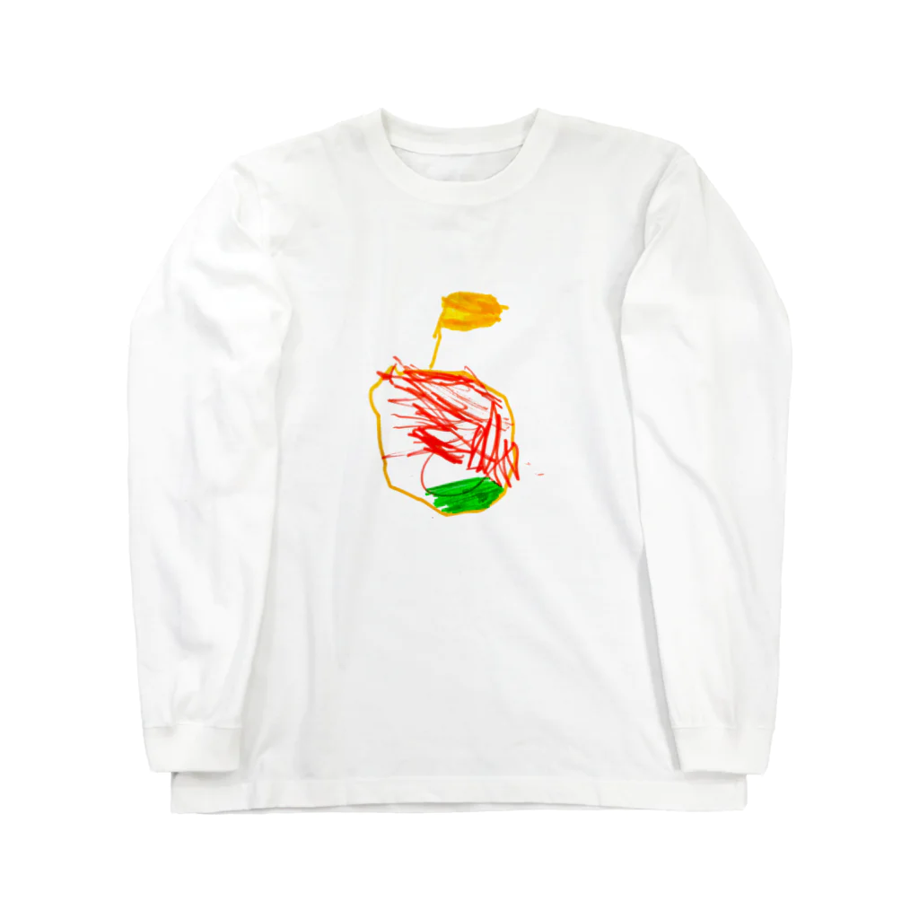 親バカTシャツのapple Long Sleeve T-Shirt