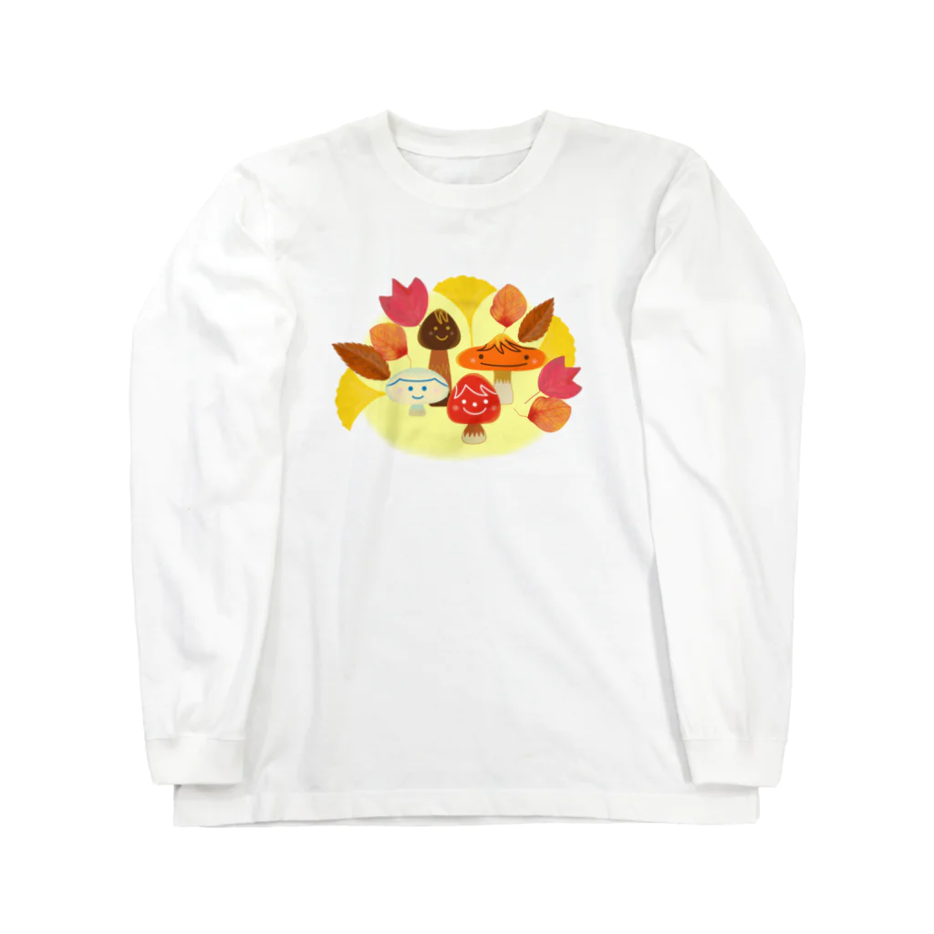 satoharuの木の葉の森のキノコたち Long Sleeve T-Shirt