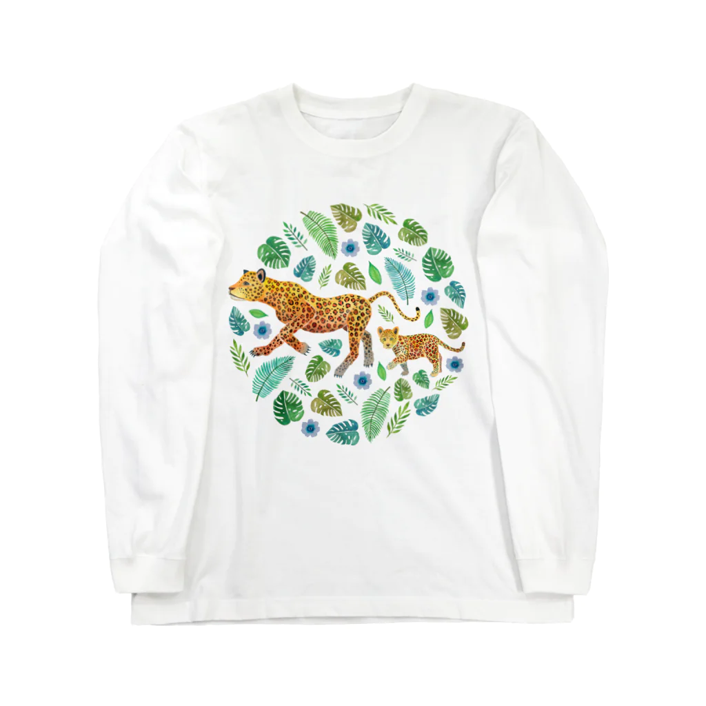 Julia_Madokaのジャガー親子（ボタニカルバージョン） Long Sleeve T-Shirt