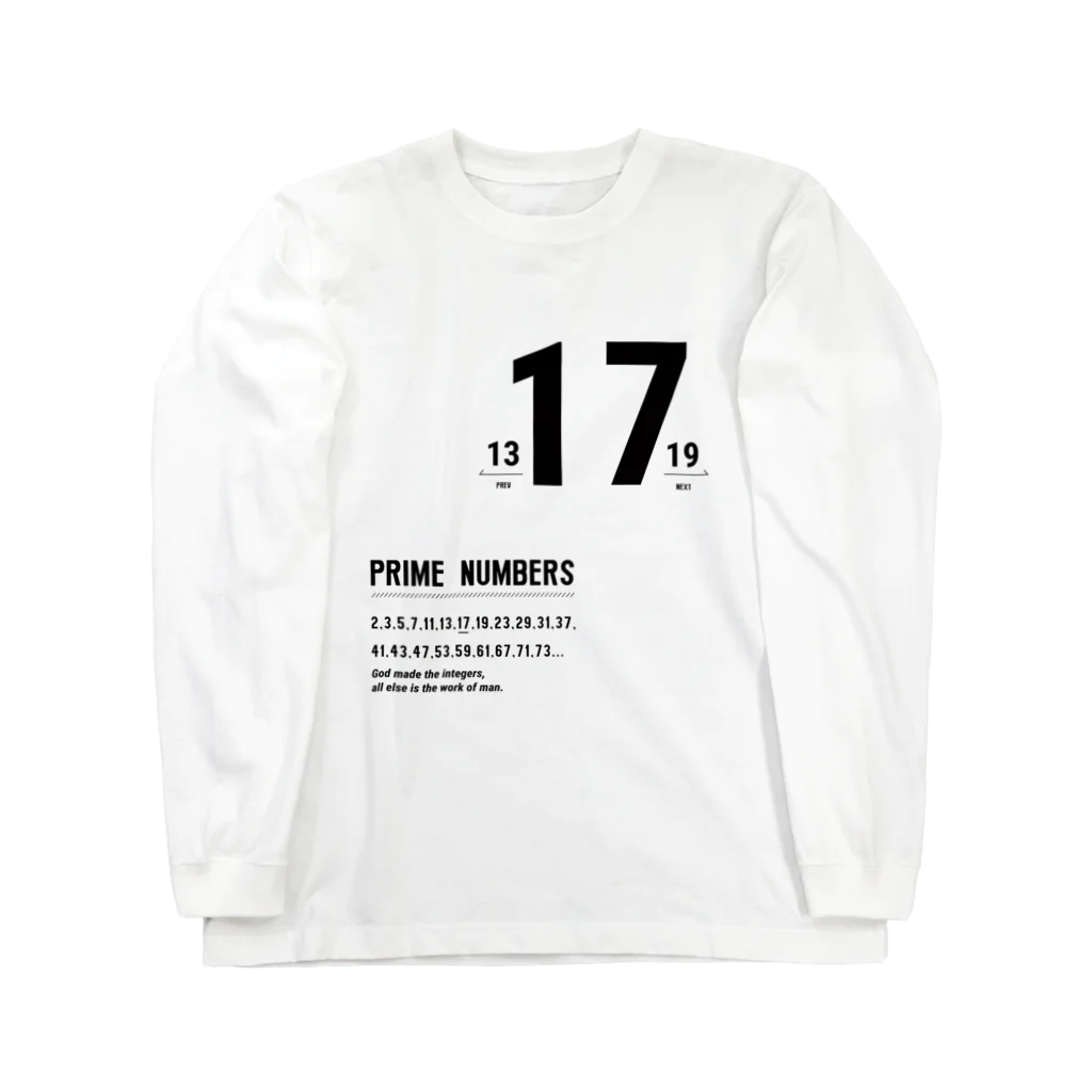 TOPECONHEROESの素数デザイン Long Sleeve T-Shirt