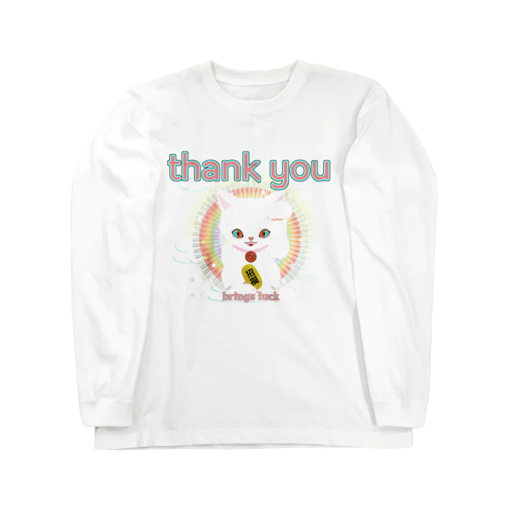 SPECIAL SURPRISE COMPANYの猫楽「thank you」 ロングスリーブTシャツ