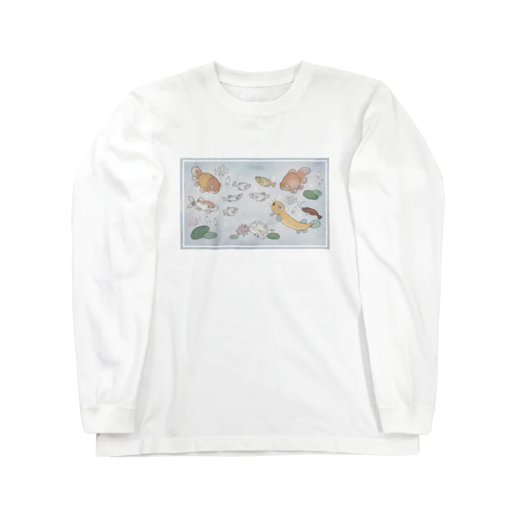 ねこてぃぶの仲良しお魚シリーズとお花 Long Sleeve T-Shirt