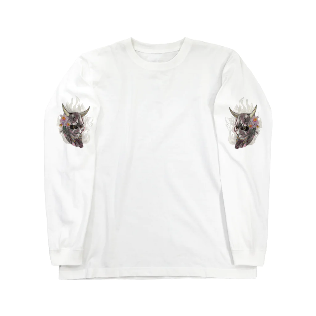 螺鈿の会の般若　桜　刺青 Long Sleeve T-Shirt