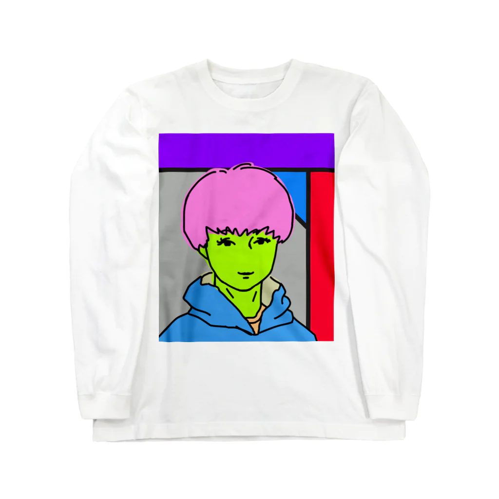 komgikogikoの笑う女 Long Sleeve T-Shirt