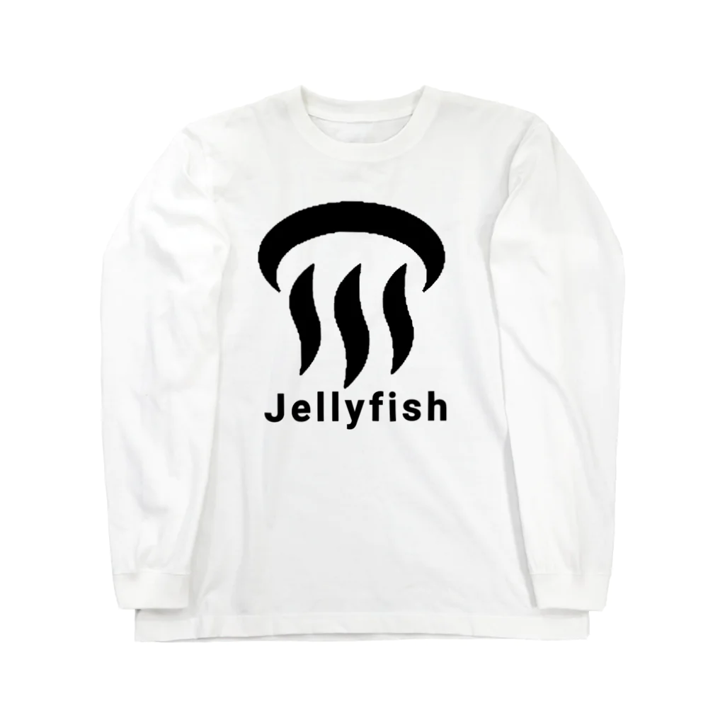 歯車デザインのクラゲ 海月 水母 jellyfish ロングスリーブTシャツ