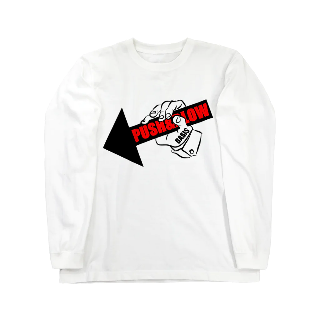 mosmos storeのPUSH & BLOW -black/red- Long Sleeve T-Shirt